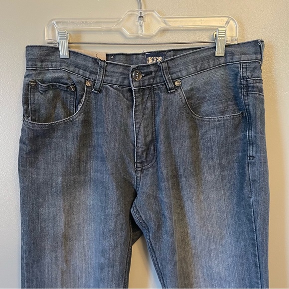 F.U.S.A.I. Dark Wash Bootcut Jeans 36 x 33 FUSAI denim - Picture 2 of 15